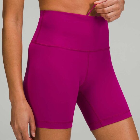 NEW Lululemon Wunder Train High-Rise Short 6" Magenta Purple size 6 - Picture 2 of 4